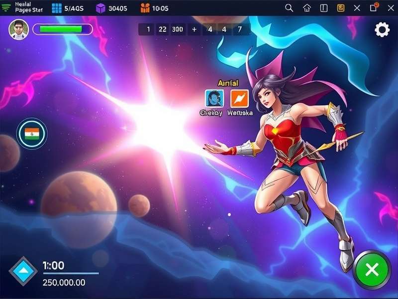 Nebula Fury Journey gameplay screenshot showing cosmic battle